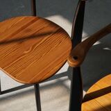 Set of 4 'Thema' chairs in pine by Yngve Ekström, Swedese, Modern Swedish, 1954