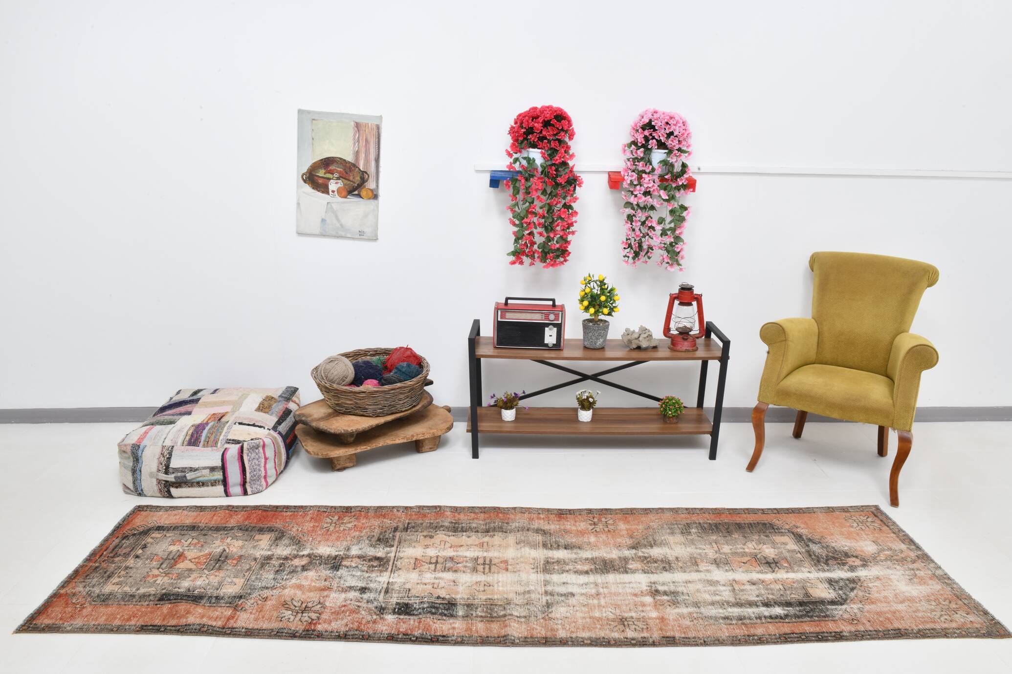 3x10 Pale Red Oriental Persian Runner Rug 86x313Cm SK 22156