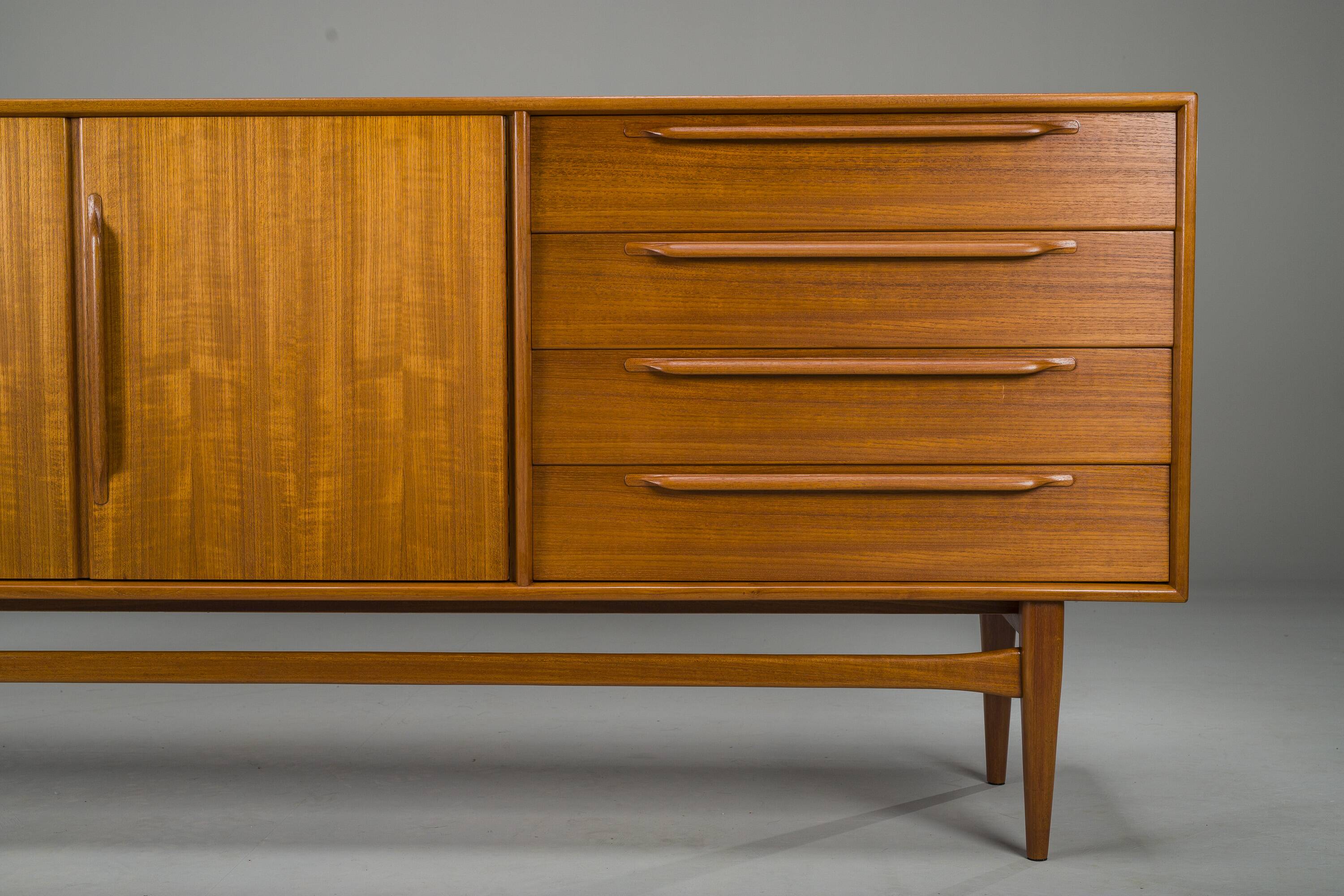 Mid-Century Type 214 Sideboard in Teak by Heinrich Riestenpatt for RT Möbel