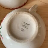 7 ceramic cups Digoin Sarreguemines