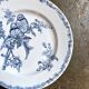 Clairefontaine plate dish - Léon Graves in ironstone, "Chardonnerets" service from the late 19th century.
