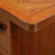 Vintage desk from the 1940s with side drawers in walnut, Italy.