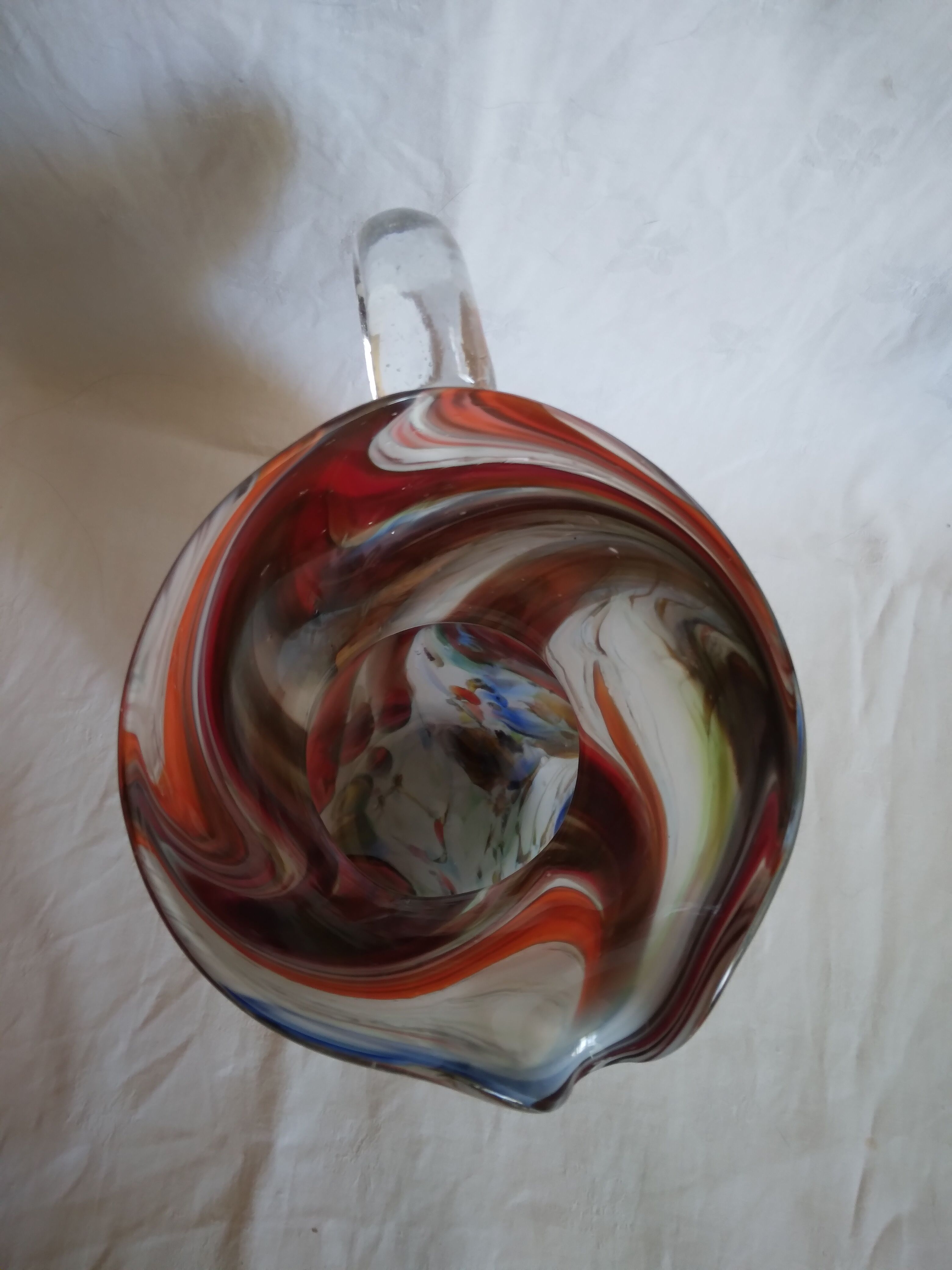 Vintage glass pitcher water decanter