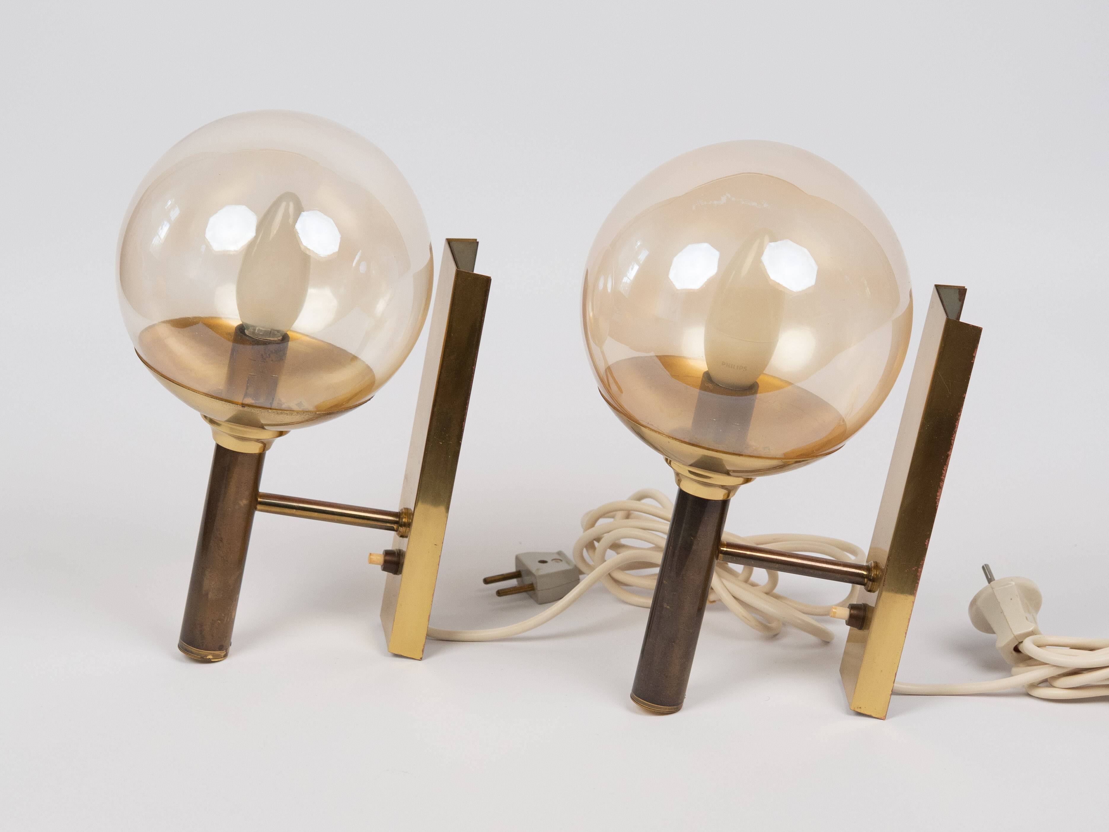 Pair of 2 danish vintage wall lamps by Svend Mejlstrom