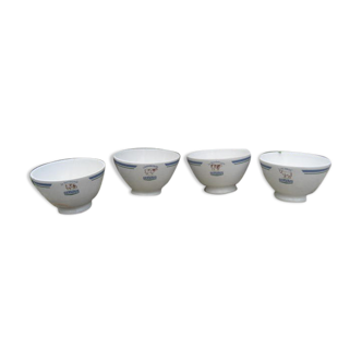 Set of 4 bowls Niderviller Gervais