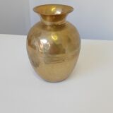 Hammered golden vase