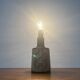 Mid-century Danish studio ceramic table lamp by Frank Keramik, 1960s.