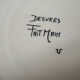 Flat earthenware plate of Desvres