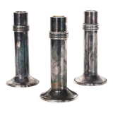Rare set of silver plated Art deco candle holders by Christian Dior, France 1950's