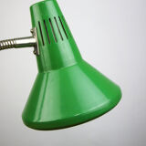 Adjustable Desk Lamp in Green Painted Metal and Chrome-Plated Spiral Arm from TEP, 1970s