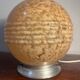 Clichy glass globe table lamp with aluminum base