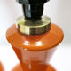 Paire de lampes de table verre orange 1960's