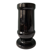 Black glazed ceramic vase, La Croix d'Ossau