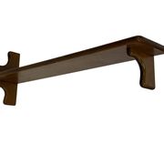 Vintage wooden wall shelve rack bookshelf in oak wood minimalist