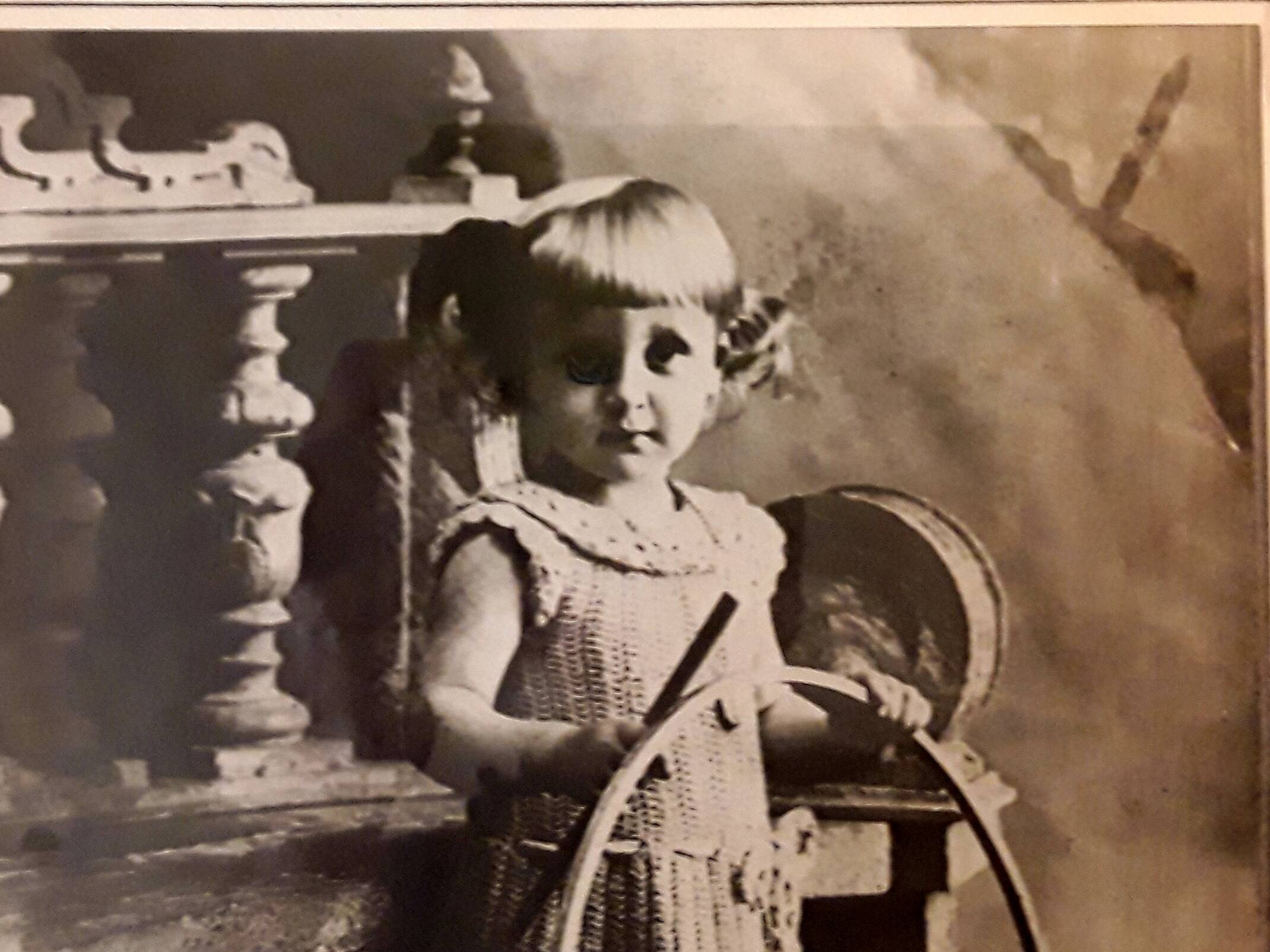 Young girl with a hoop