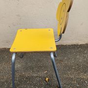 Vintage design children's chair - Agatha Ruiz de la Prada x Amat - Yellow and grey