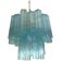Light blue “tronchi” murano glass chandelier d50