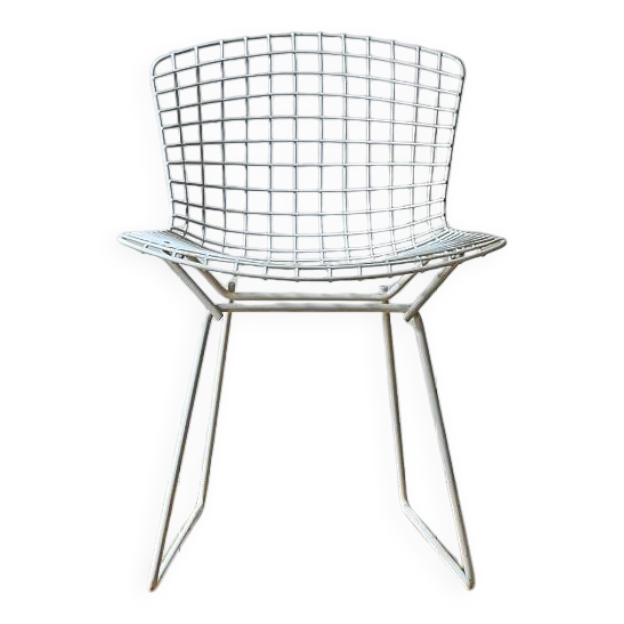 HARRY BERTOIA for KNOLL - White metal "wire" chair
