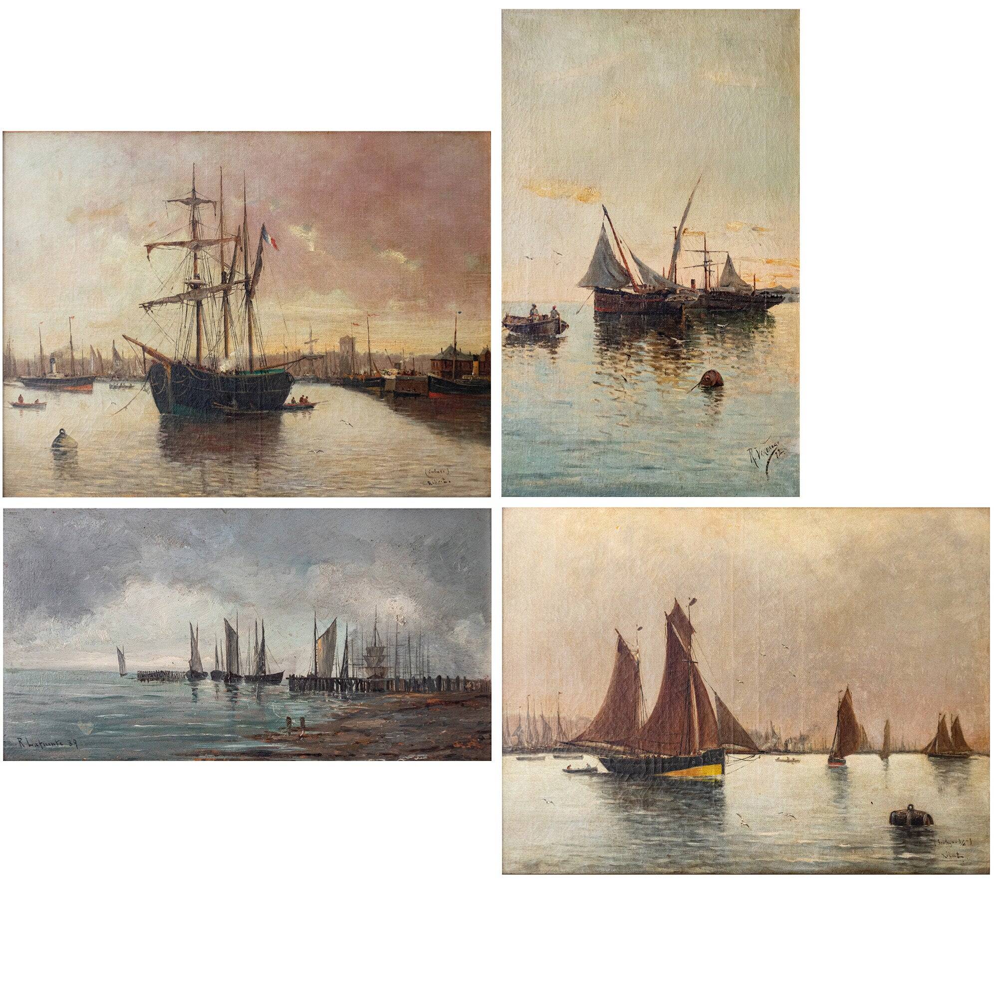 Collection of Four - 19th Century Marine Paintings - Various Artists