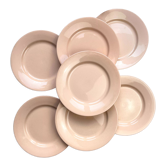 7 Assiettes plates Rose Digoin Sarreguemines