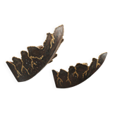 Ensemble de 2 appliques murales brutalistes belges, années 1990.