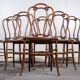 Art Nouveau Beech Café Chairs by W. Giessing, 1930s, Set of 6