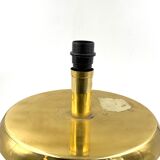 Monumental white ceramic and brass lamp base, italy 1970s