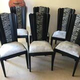 Set of 2 renovated wooden chairs