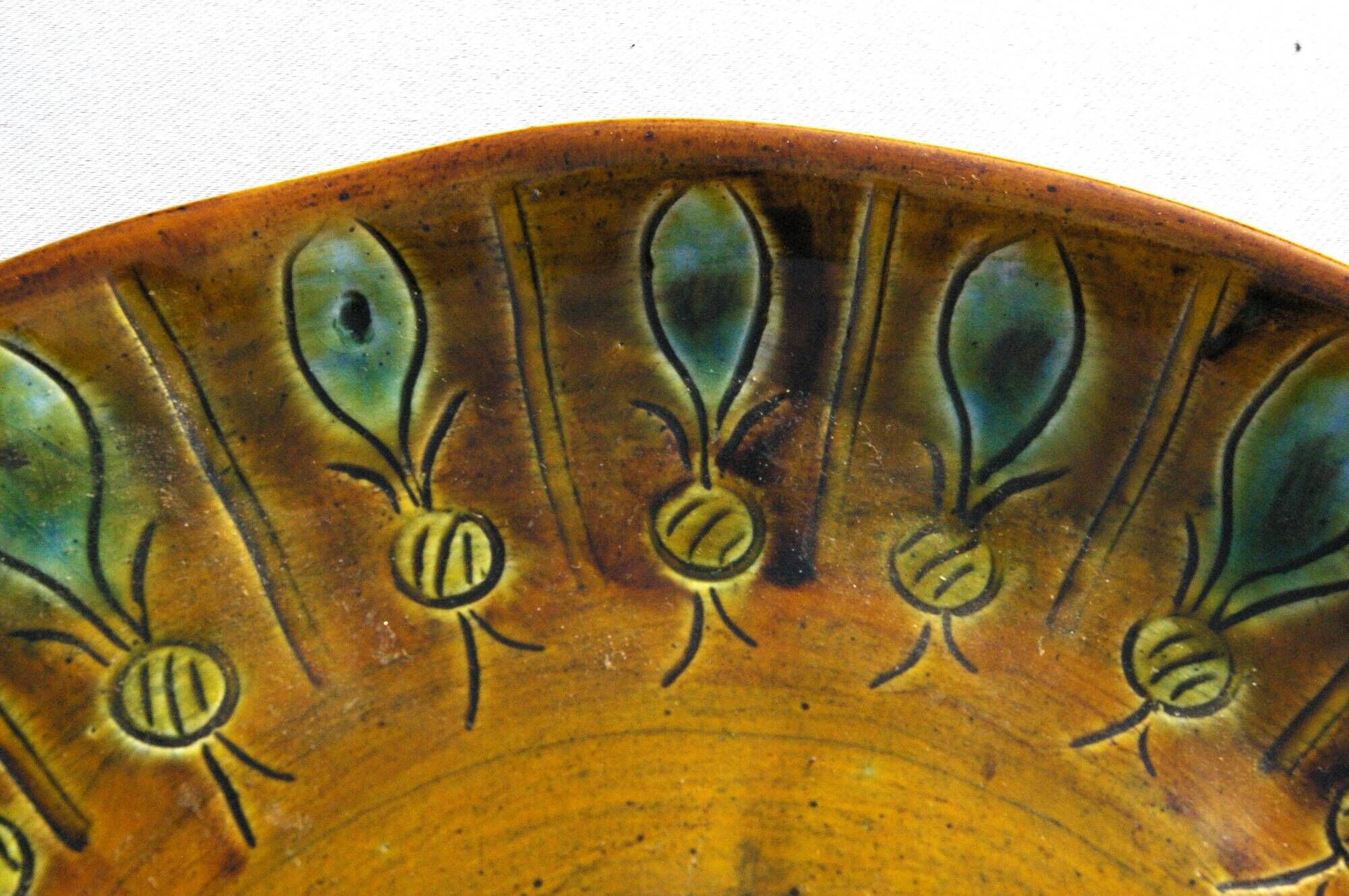 Vintage ceramic plate dish Le Castellet François Lanusé