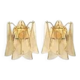 Amber Rondini Murano Glass Gold Wall Sconces by Simoeng, Set of 2