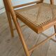 Chaise cannée pliante vintage