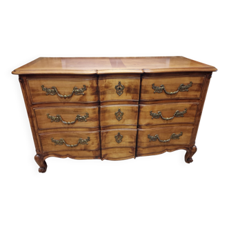 Cherrywood chest of drawers, Louis XV style crossbow stamped Dissidi