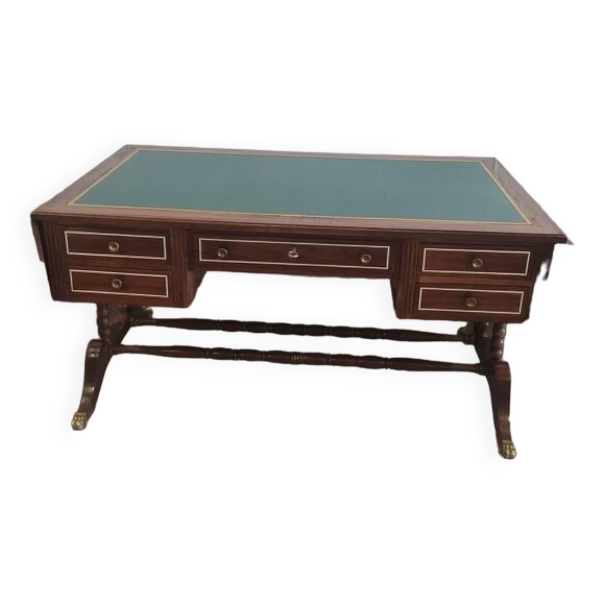 Double-sided mahogany empire desk