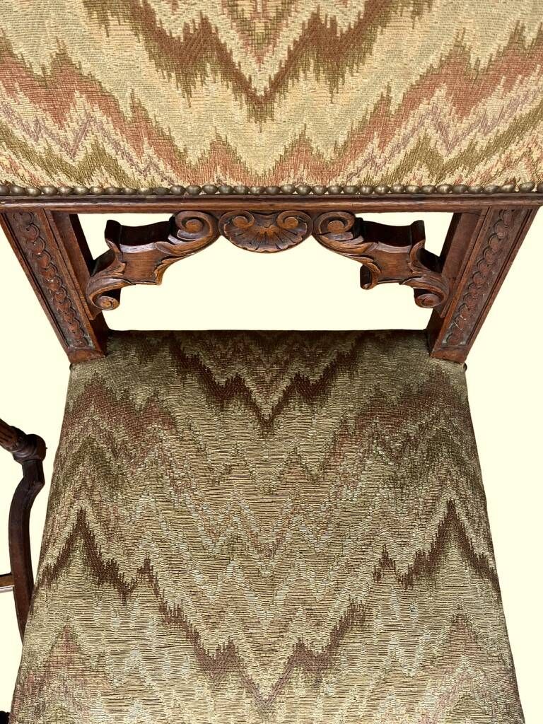 Pair of Dining Chairs, Pair of Carved Gothic Chairs, Renaissance Chairs set