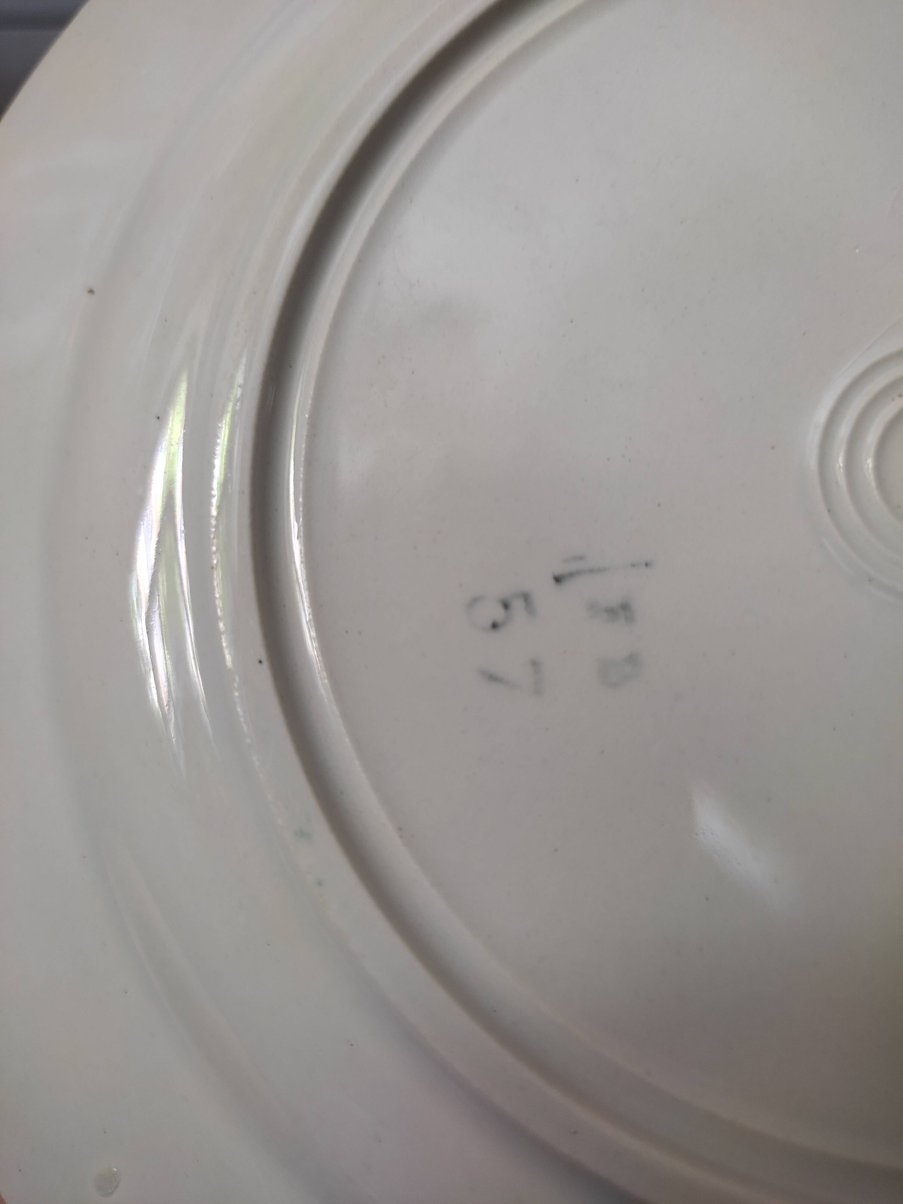 6 retro dessert plates in earthenware