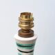 White ceramic lamp, green and blue décor, 60s