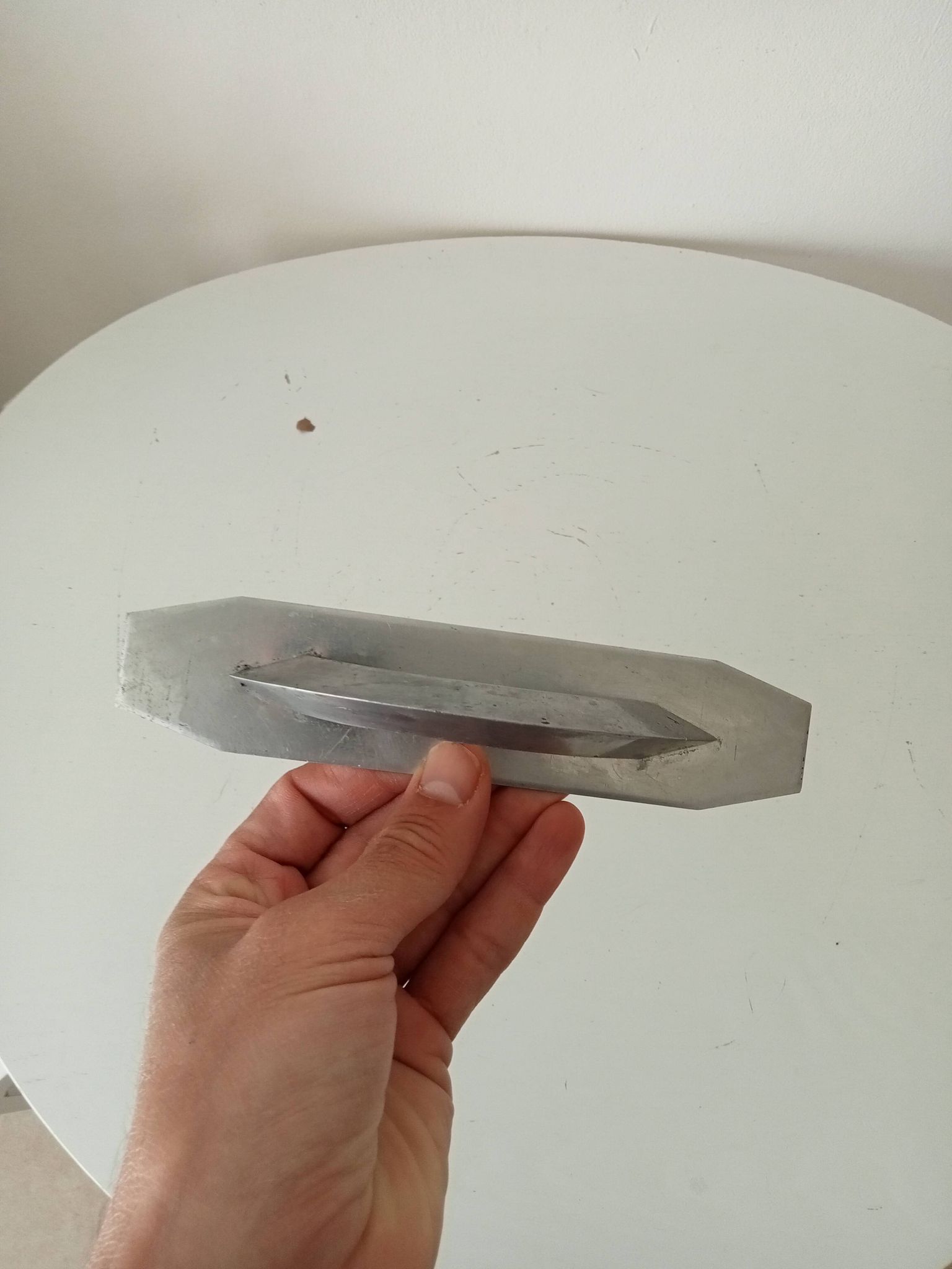 Vintage aluminium furniture handle