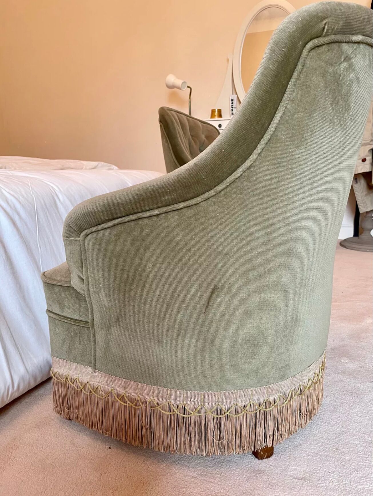 Pair of green toad chairs