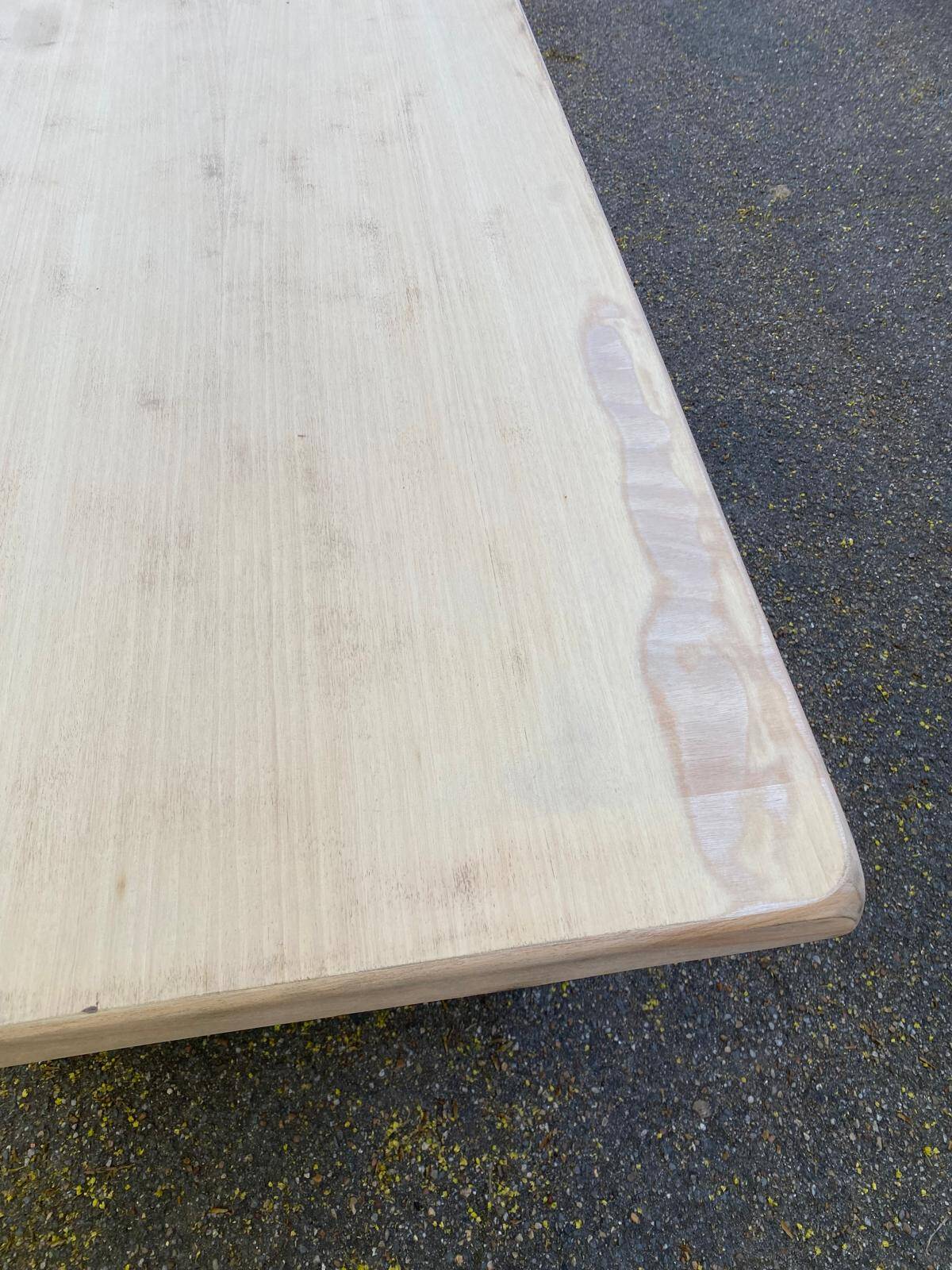 Renovated monastery dining table in ash, 180cm.