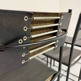 6 chaises en cuir « 101 » design italien Belotti Alias 1980 vintage