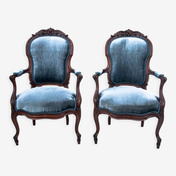 A pair of armchairs, France, around 1900.