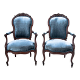 A pair of armchairs, France, around 1900.