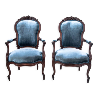 A pair of armchairs, France, around 1900.