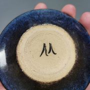 Little ceramic tea-light holder, made by M, Denmark, 1990s