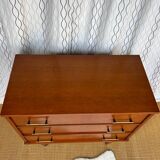 Vintage lacquered wooden chest of drawers