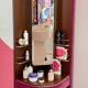 Coiffeuse  velours rose