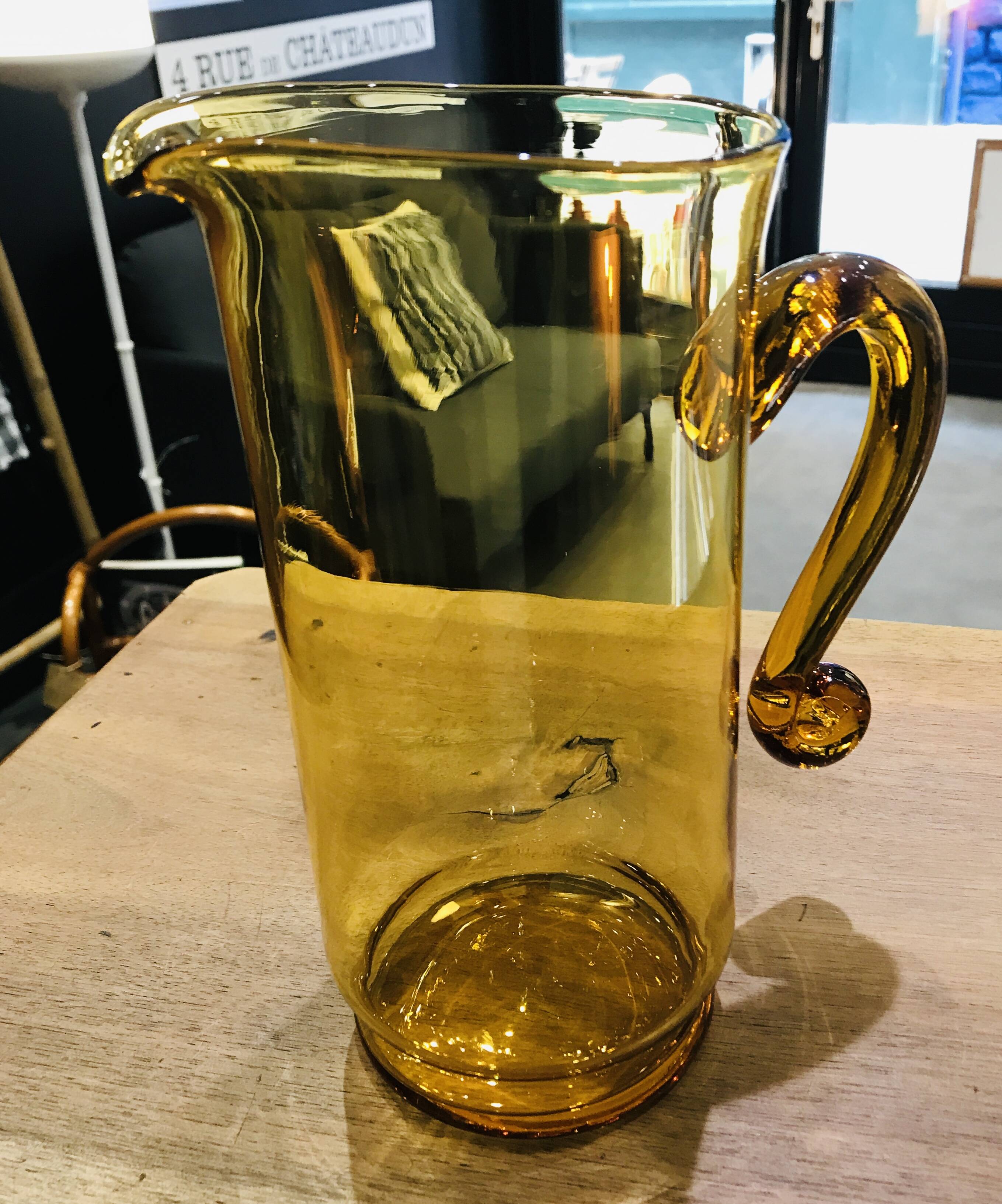 Blown glass pitcher Poland