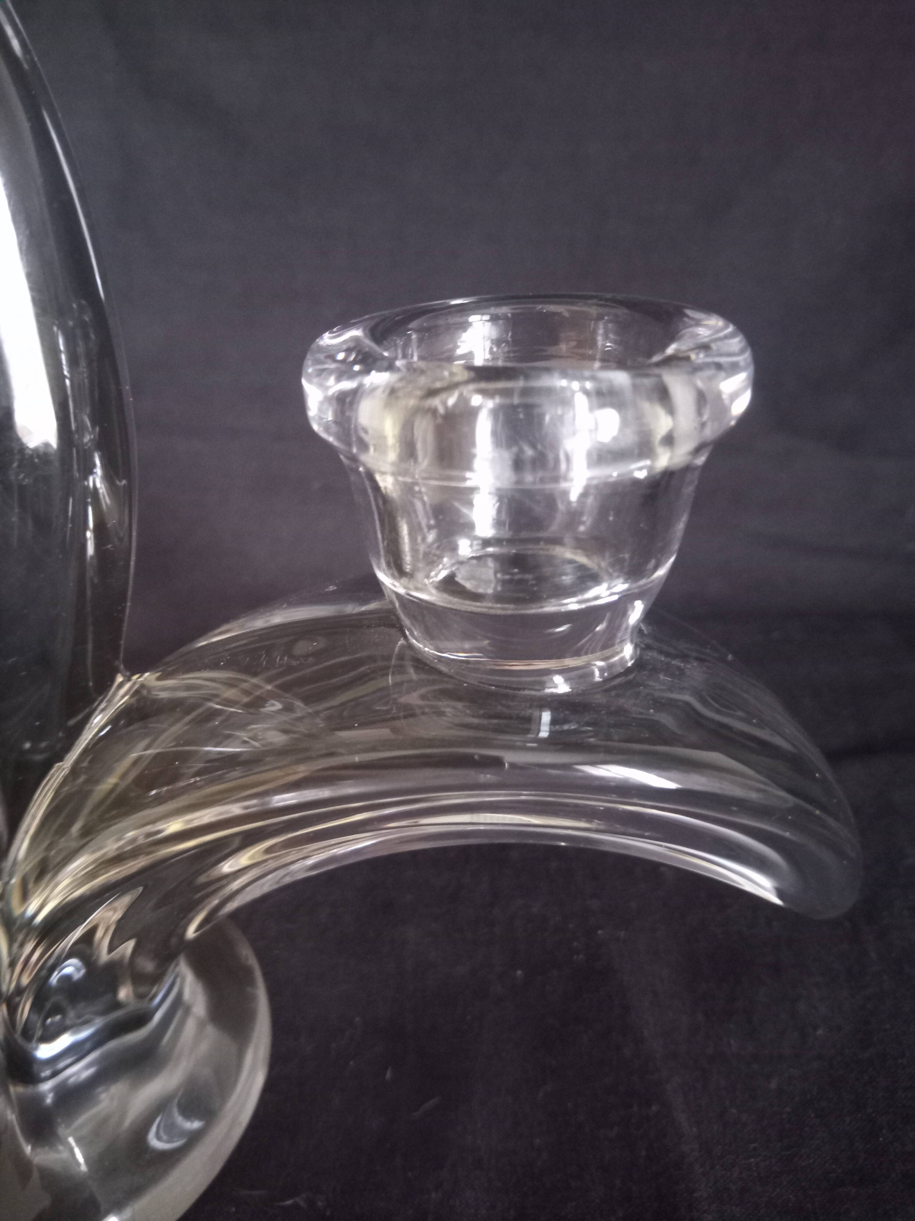 Candle holder 2 crystal arms