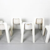 Set of 6 OZOO 700 Fiberglass Dining Chairs by Marc Berthier for Roche Bobois, 1970s