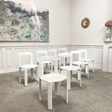 Set of off-white vintage chairs